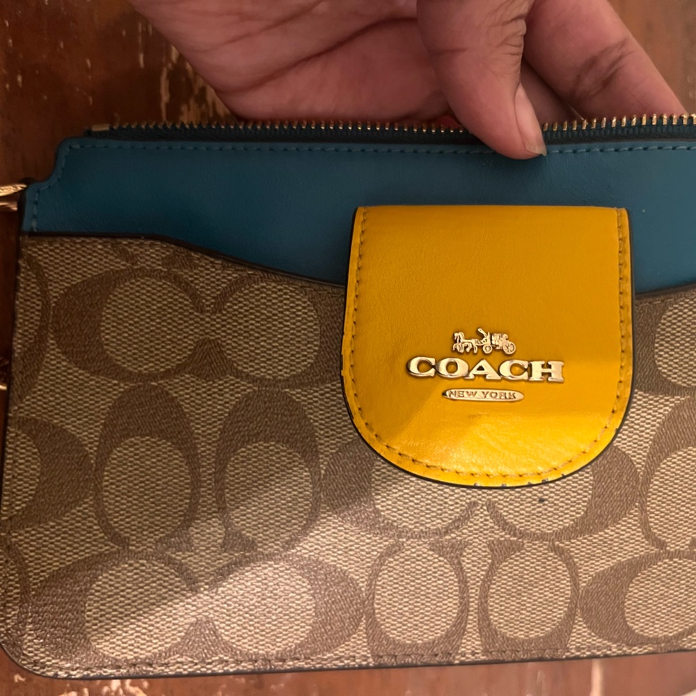 Coach ColorBlock Poppy Crossbody Bag with Detachable Cardholder Multicolor